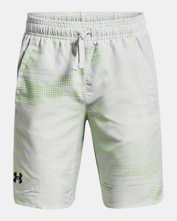 Boys' UA X-Level Woven Printed Shorts, Gray, pdpMainDesktop image number 0